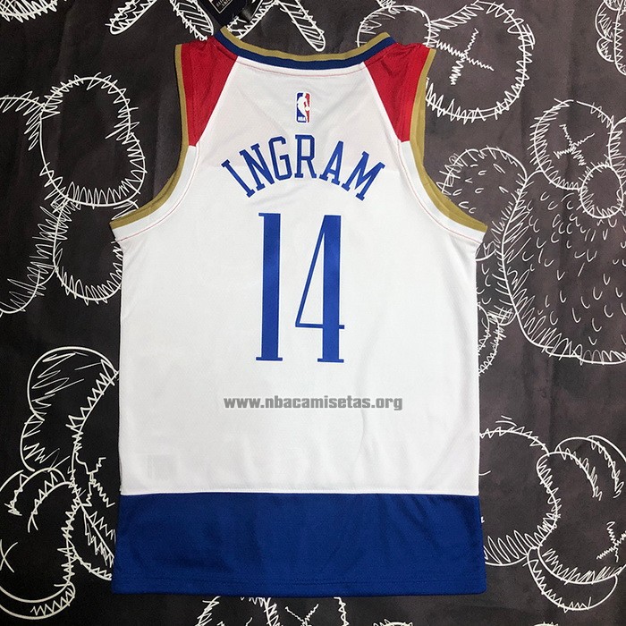 Camiseta New Orleans Pelicans Brandon Ingram NO 14 Ciudad 2020-21 Blanco